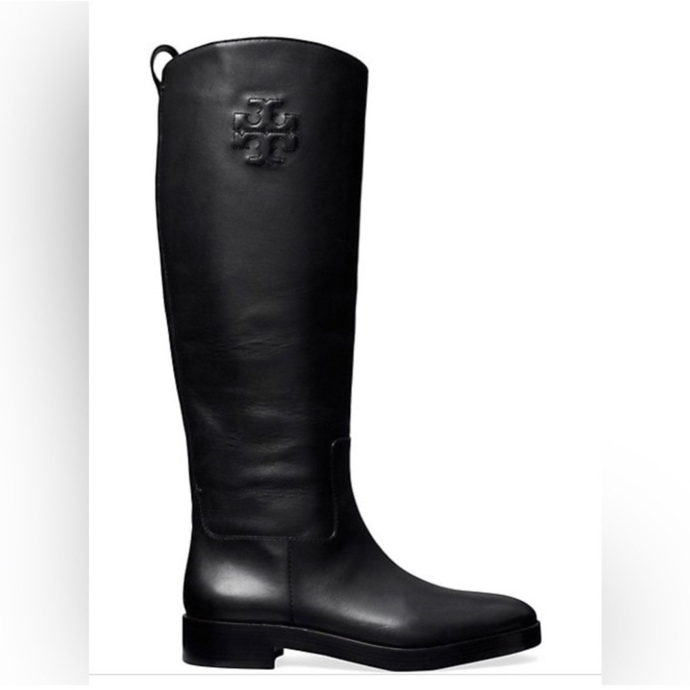 TORY‎ BURCH The Riding Boot Black Size 8.5 NEW Modern Quiet Luxury Designer